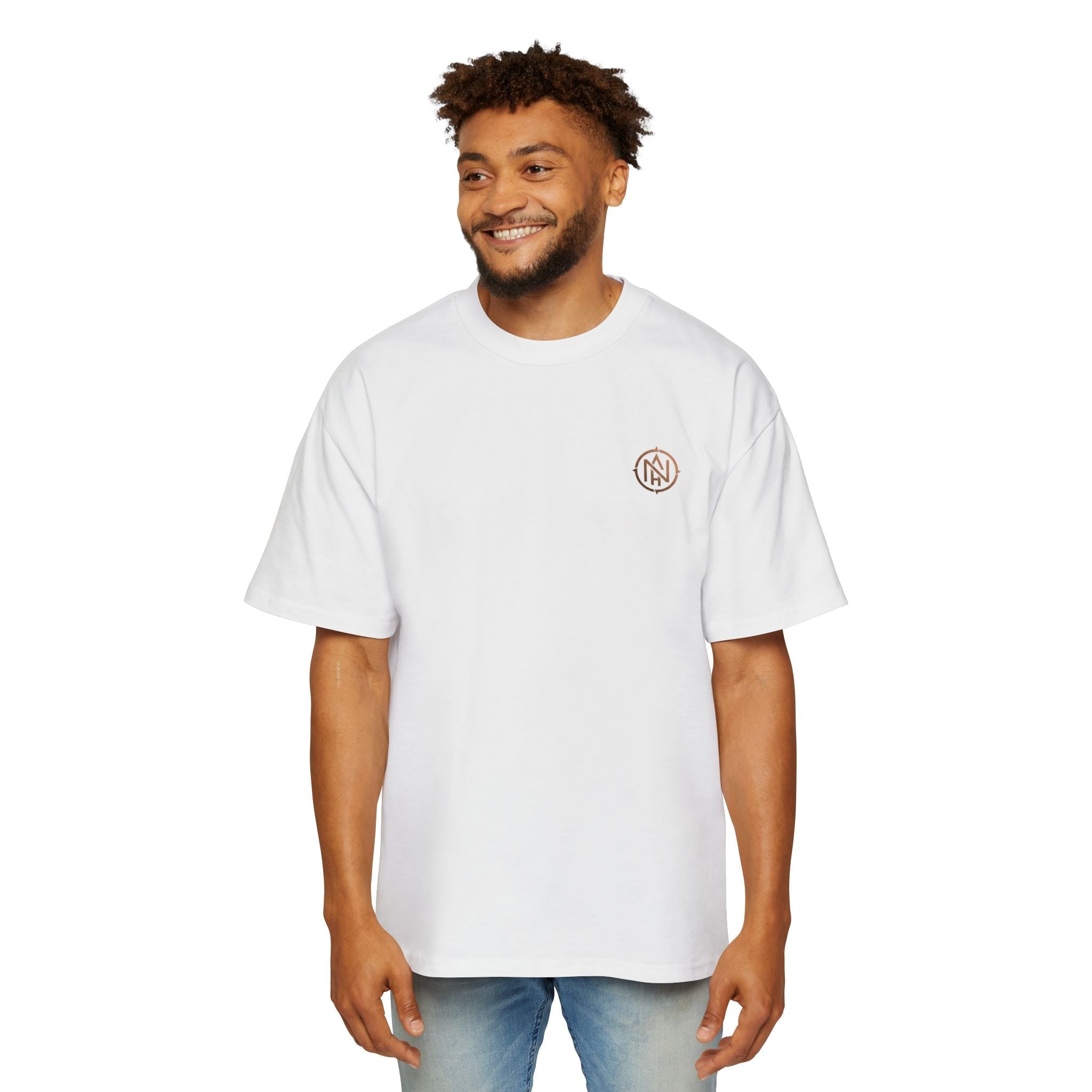 Oversized Men's Tee — Copper Compass Logo - n&hT-Shirt29245417261238836450Mn&hOversized Men's Tee — Copper Compass LogoBlack